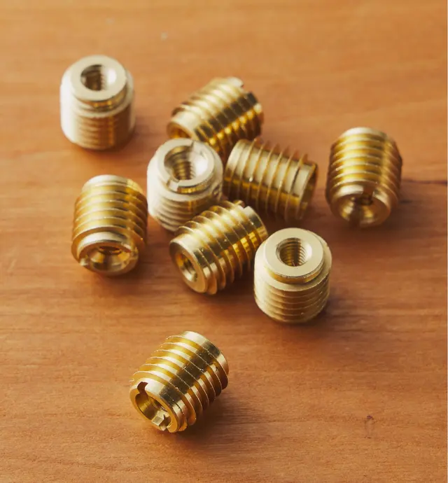 image of 10-24 Brass Knife-Edge Insert Nuts