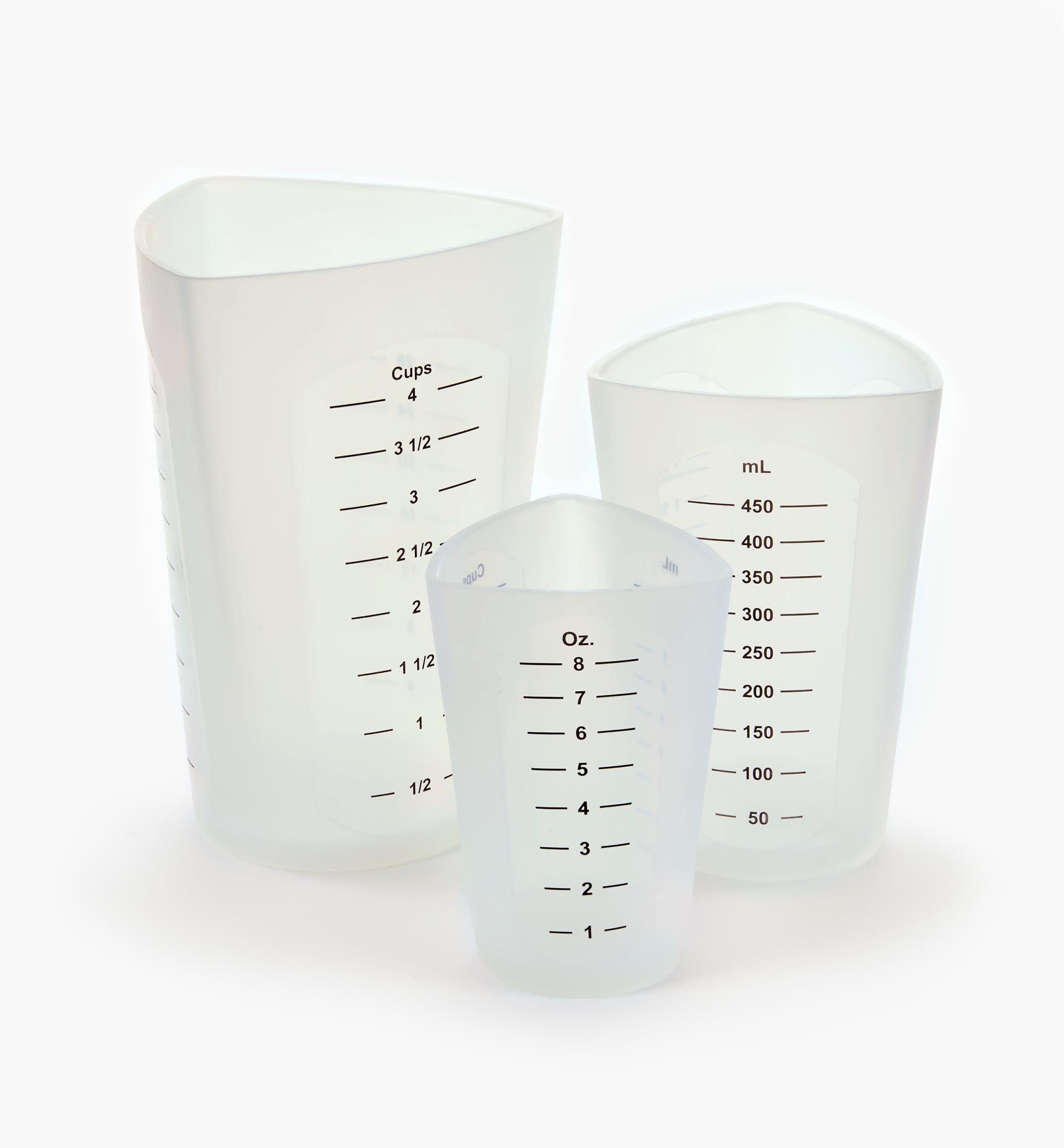 Verres à mesurer en silicone flexible