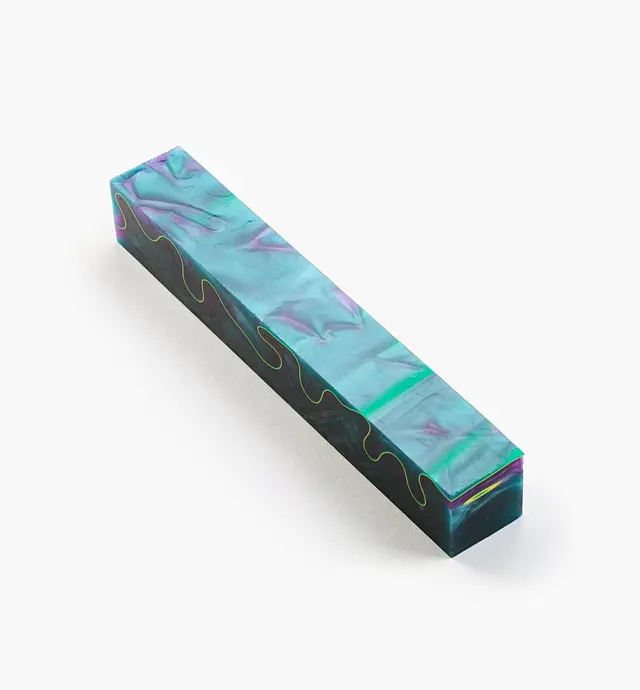 image of Carrelet de stylo en résine acrylique, vagues tropicales