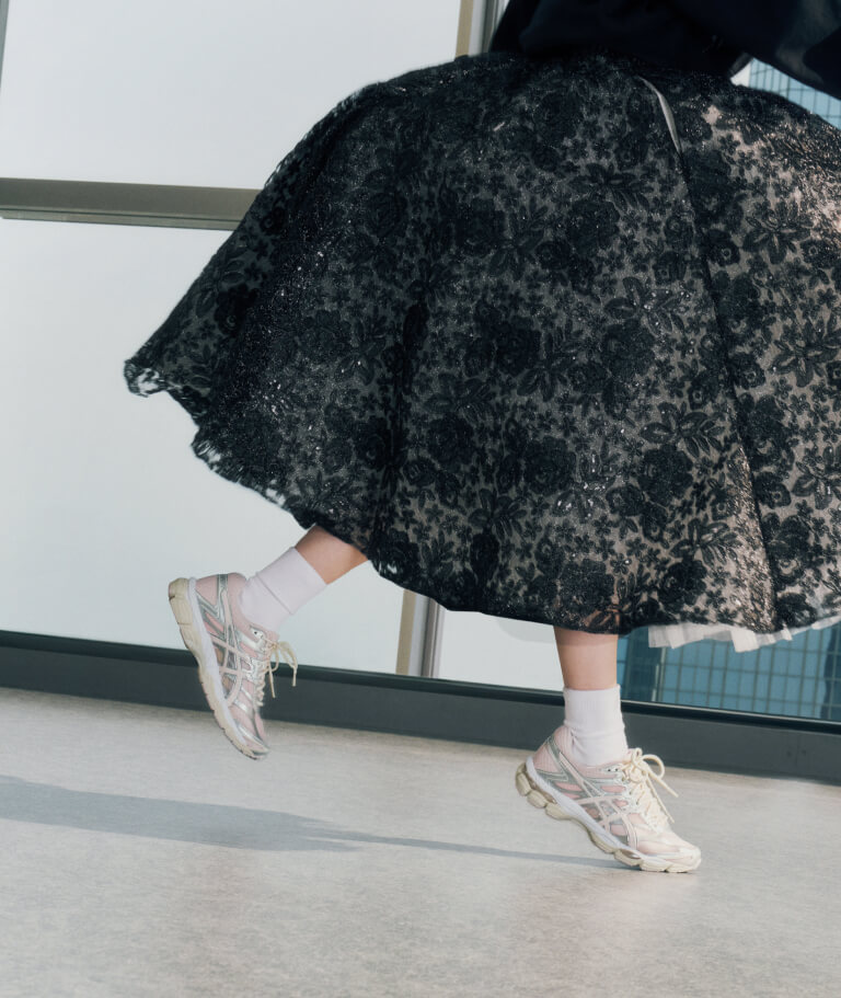 Anna Sawai wearing the Sensory Bloom Collection