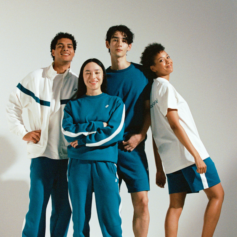 A group of people wearing the ASICS PLIFE Heritage Collection