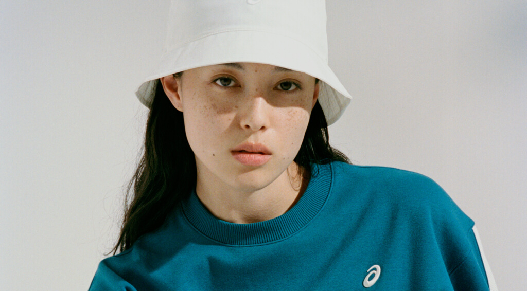 Woman wearing ASICS PLIFE Heritage Collection