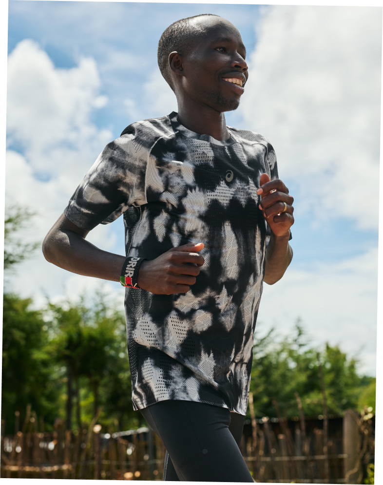 Runner wearing ASICS Running Clothing