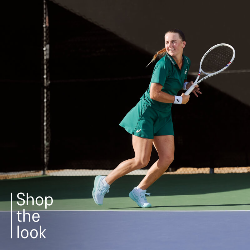 ASICS tennis shop the look component