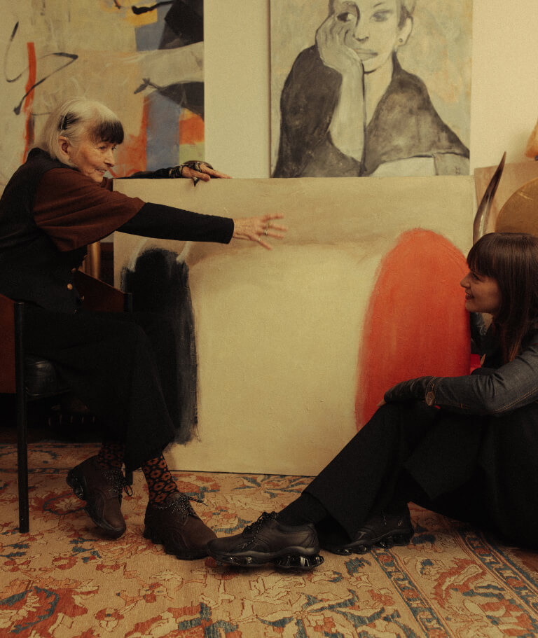 Close up on two people wearing the new GEL-KINETIC shoes