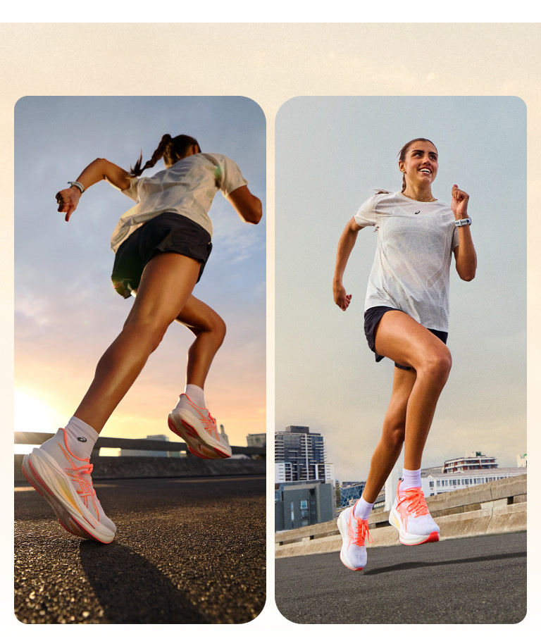 Izzi Batt-Doyle wearing ASICS rise and shine collection