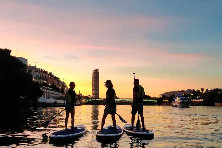See the sunset from a paddleboard