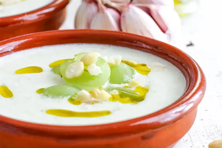 Indulge in a rich bowl of ajoblanco