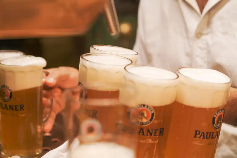 Beer at Oktoberfest in a stein