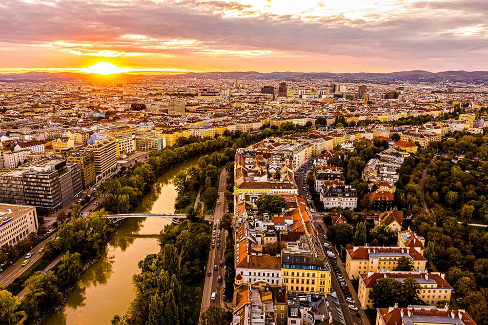 8 endroits magnifiques pour le coucher du soleil à Vienne, image size:1440x959
