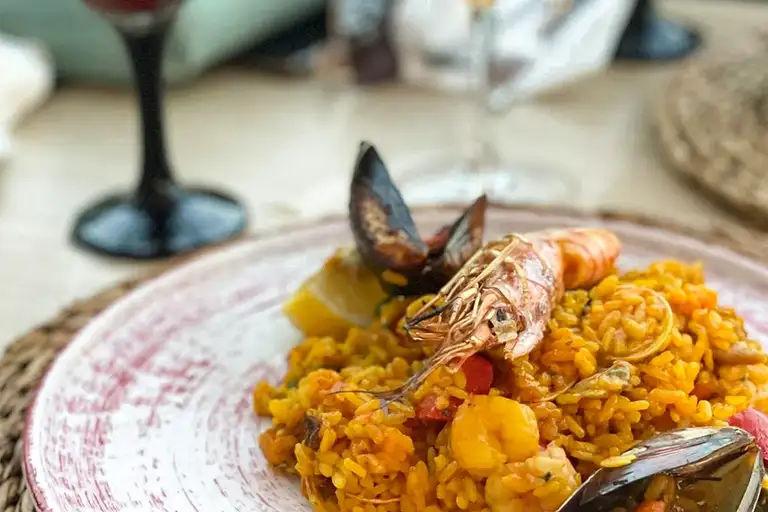 Feast on an authentic paella