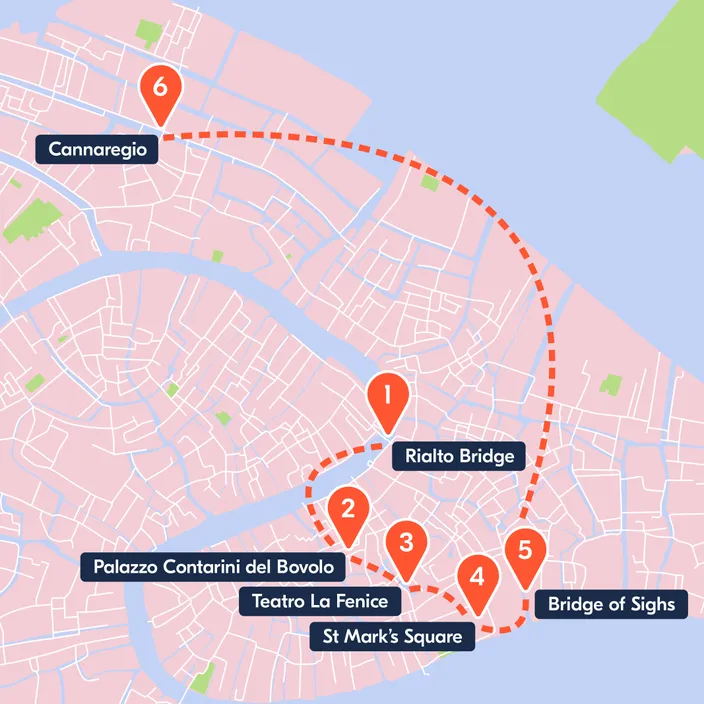 Venice map of things to see and do