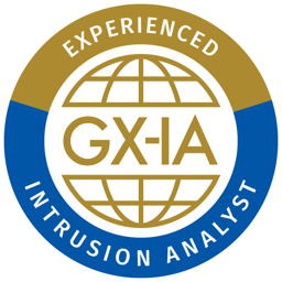 GIAC Experienced Intrusion Analyst (GX-IA) certification badge
