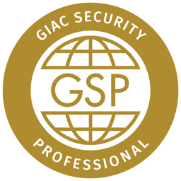 GIAC Security Professional (GSP) certification badge