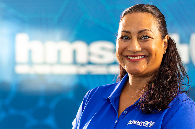 A photo of an HMSA account representative