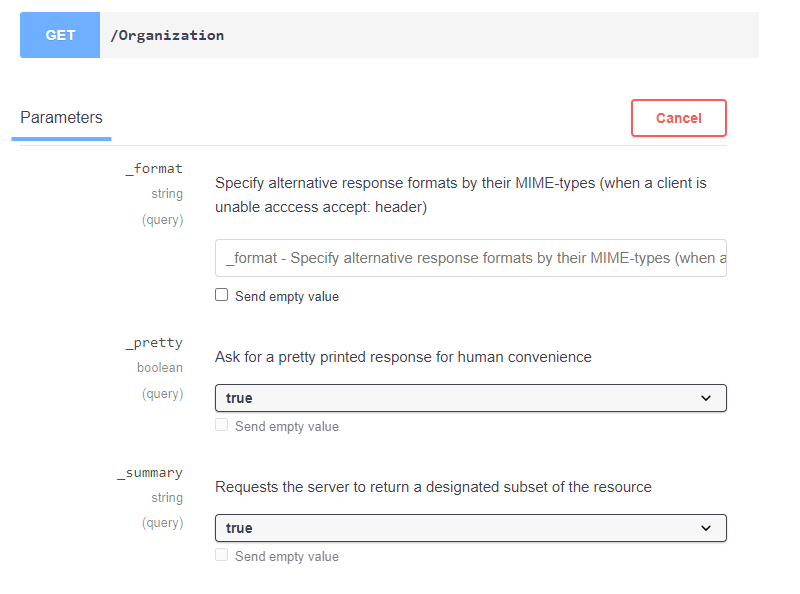 parameters screenshot image