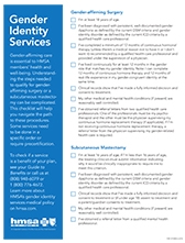 Gender Identity Covered Services Checklist thumbnail