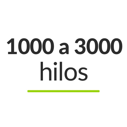 De 1.000 a 3.000 hilos