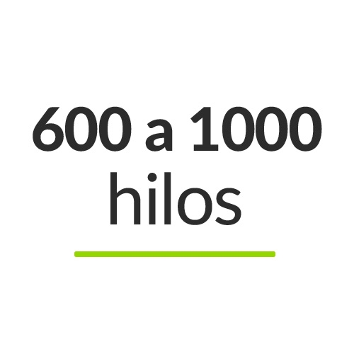 De 600 a 1.000 hilos