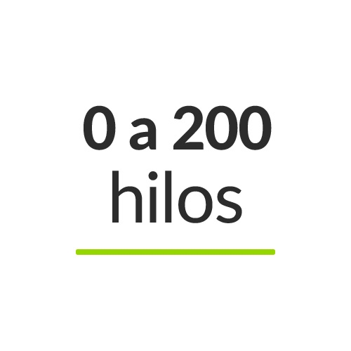 De 0 a 200 hilos