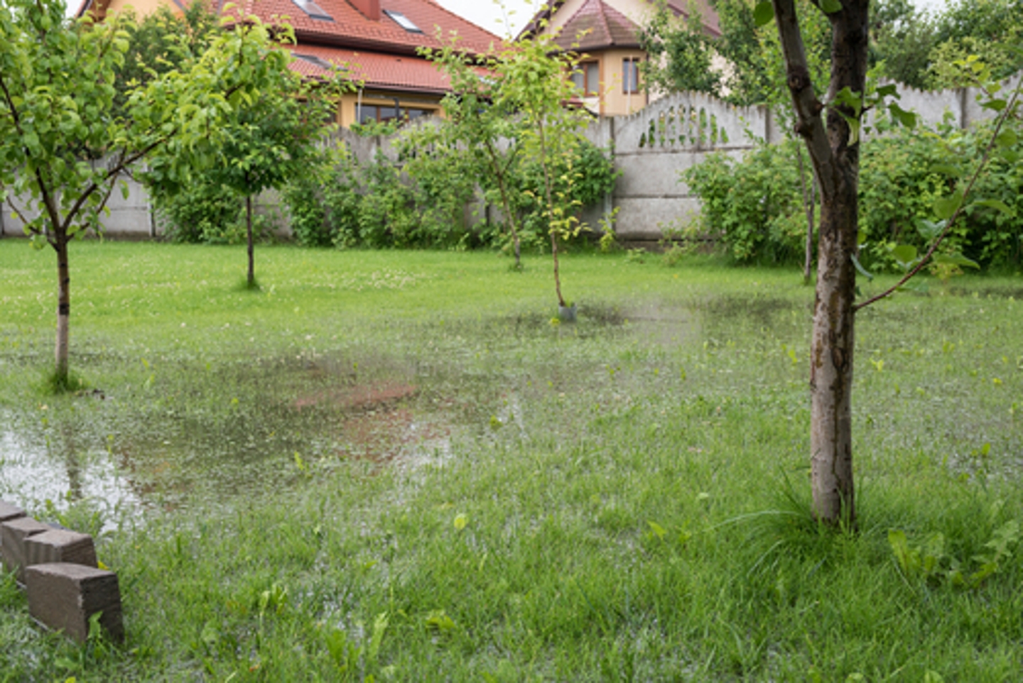 A flooded yard can cause serious damage to your property, but there are ways to help prevent one. SERVPRO® offers both short and long-term solutions to help protect against a flooded yard, which may leak into your property.