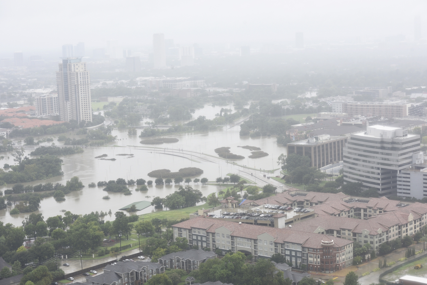 Photo of Houston after hurricane flood