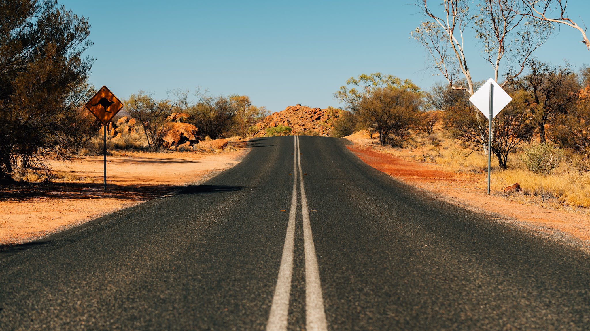 Outback road in the Northern Territory