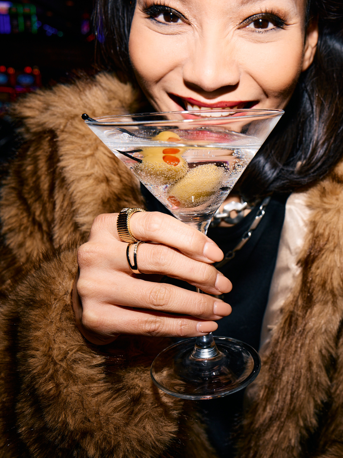 Woman with martini