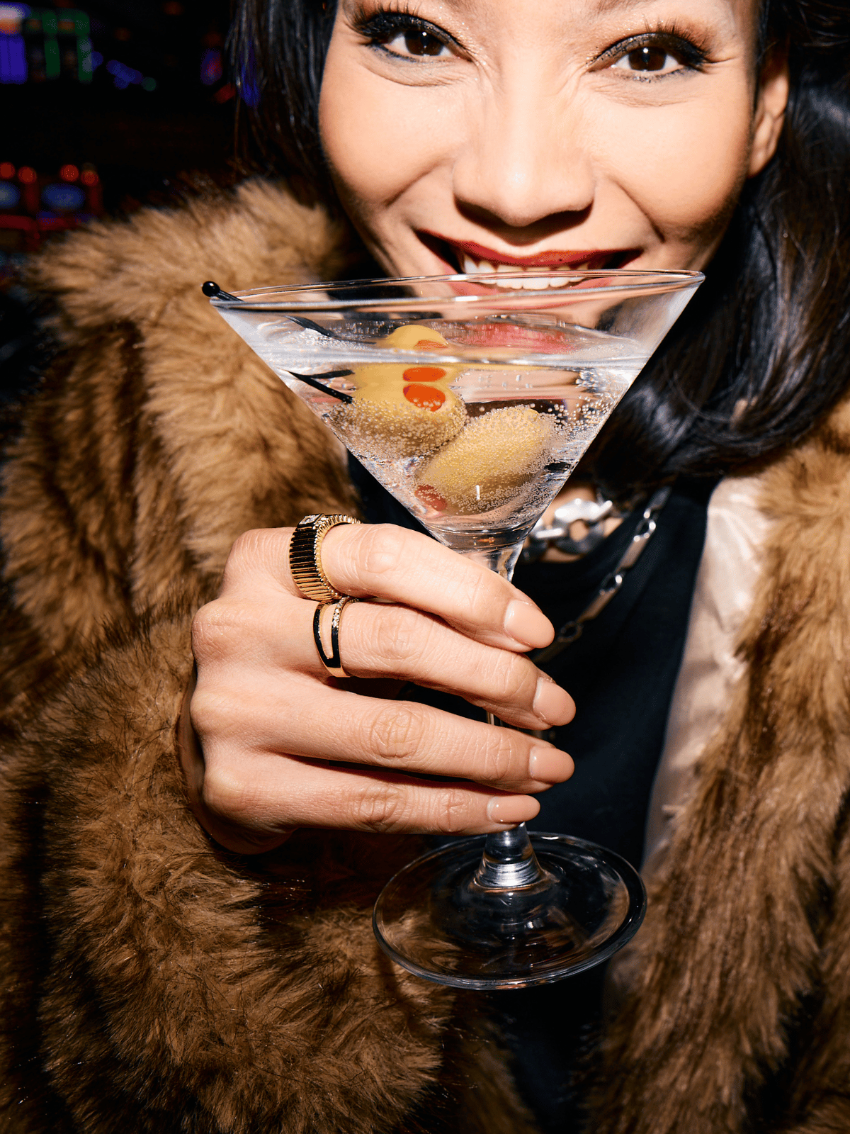 Woman with martini