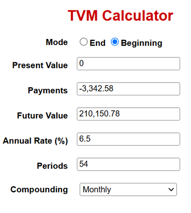 TVM calculator