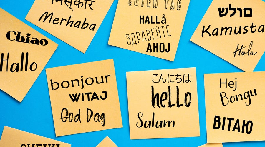 Posits con palabras en diferentes idiomas, ideal para aprender otros idiomas en Perú