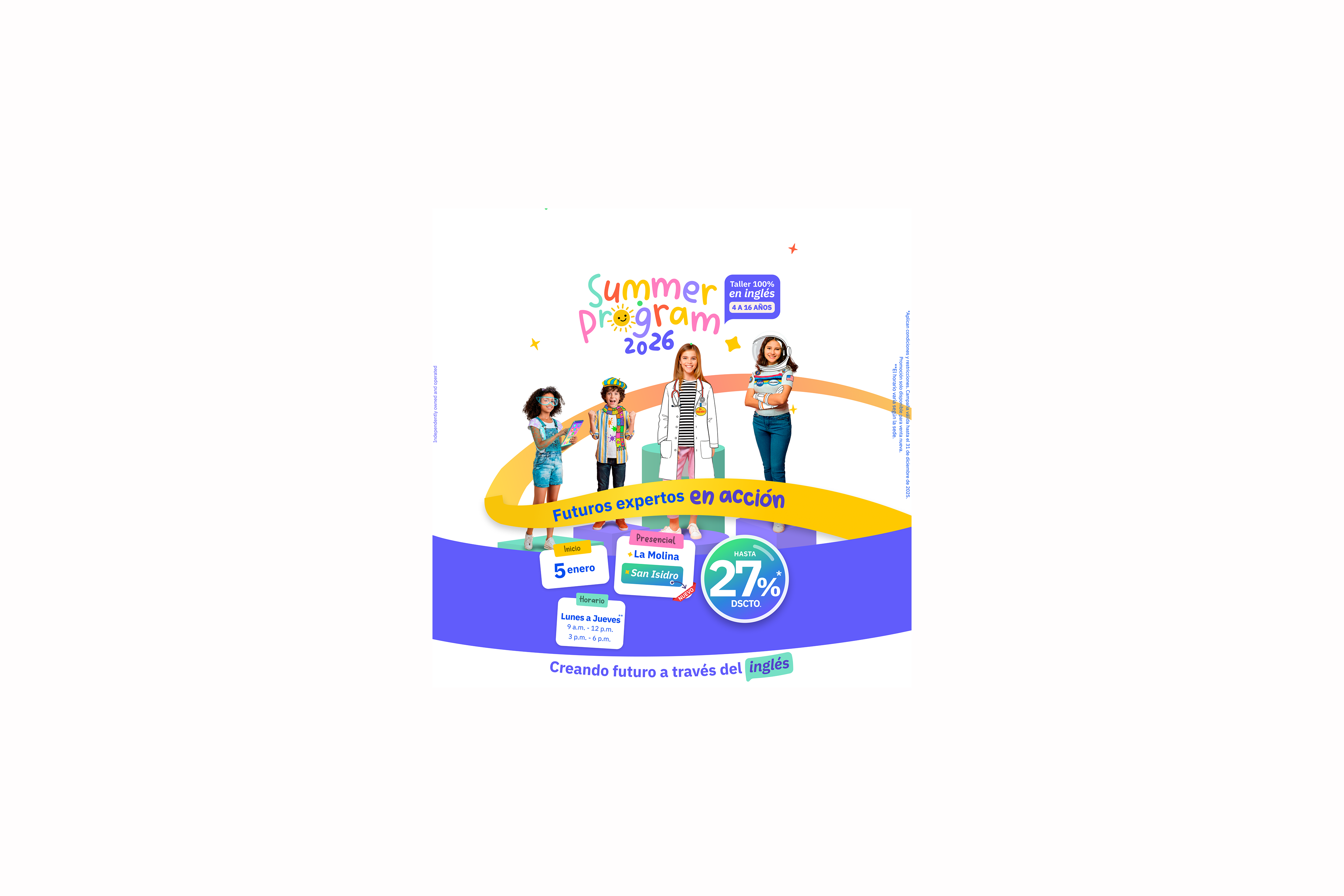 Taller vacacional de inglés para niños y adolescentes - Summer Program 2026 | Berlitz Perú