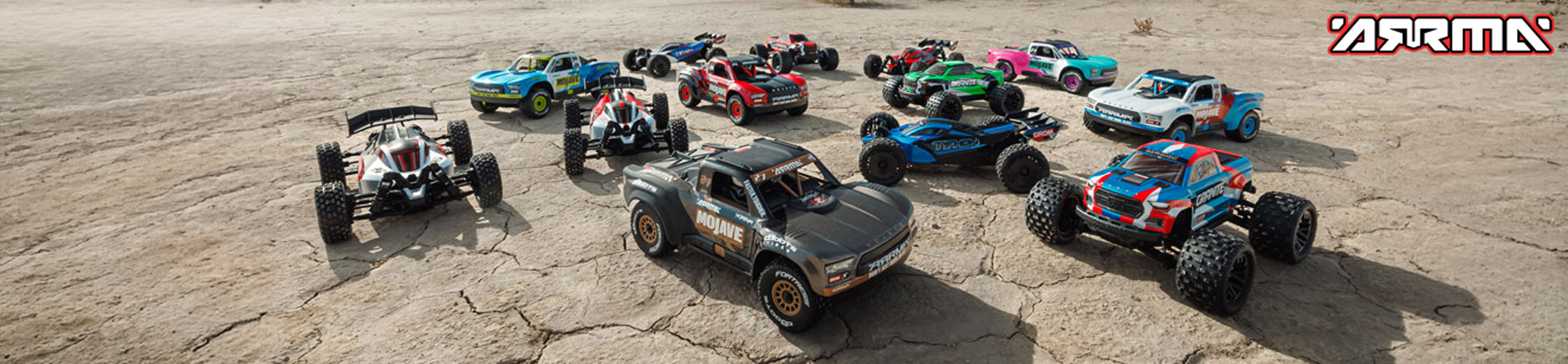 ARRMA GROM RC Truck and Buggy Vehicle Family Glamour Shot ARRMA GROM RC Truck and Buggy Vehicle Family Glamour Shot