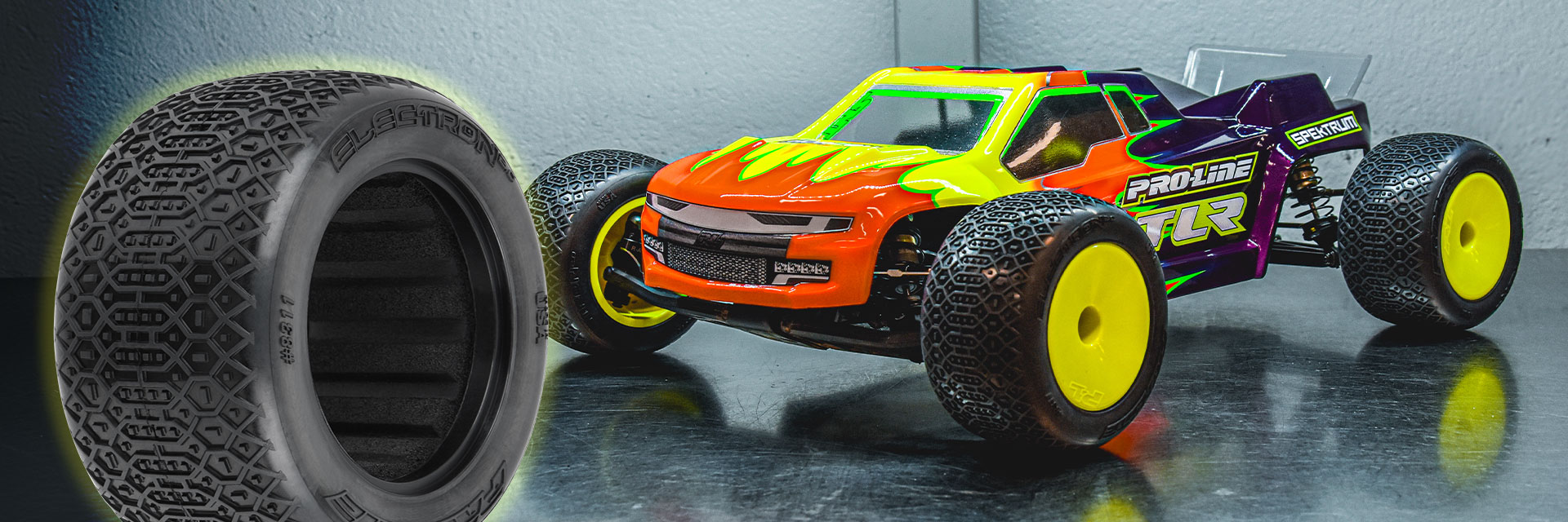 Pro-Line Sector ST Clear Body, Velocity 2.2 inch Front or Rear 12mm Stadium Truck Wheels and Electron 2.0 T 2.2 inch Off-Road Truck Tires for Front or Rear for Team Losi Racing 22X-T RC Stadium Truck Race Kit