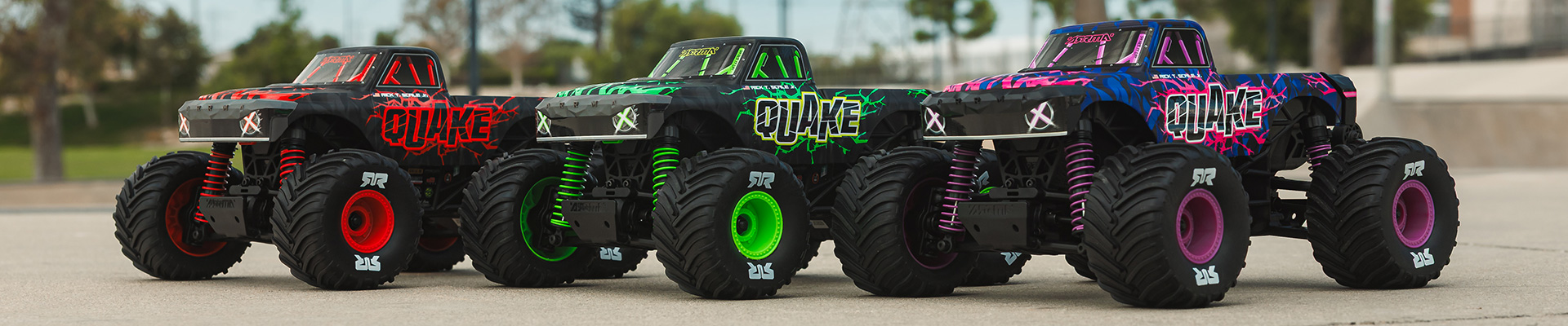 ARRMA 1/16 QUAKE GROM 4X4 Ready-to-Run Brushed RC Monster Truck Family Glamour Shot