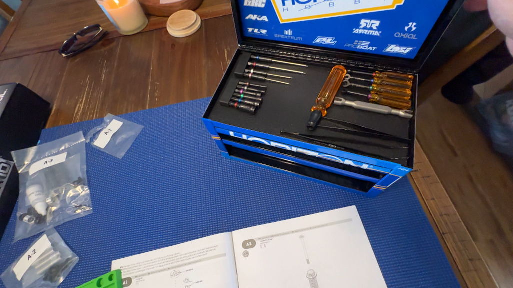 toolbox for assembling an RC kit