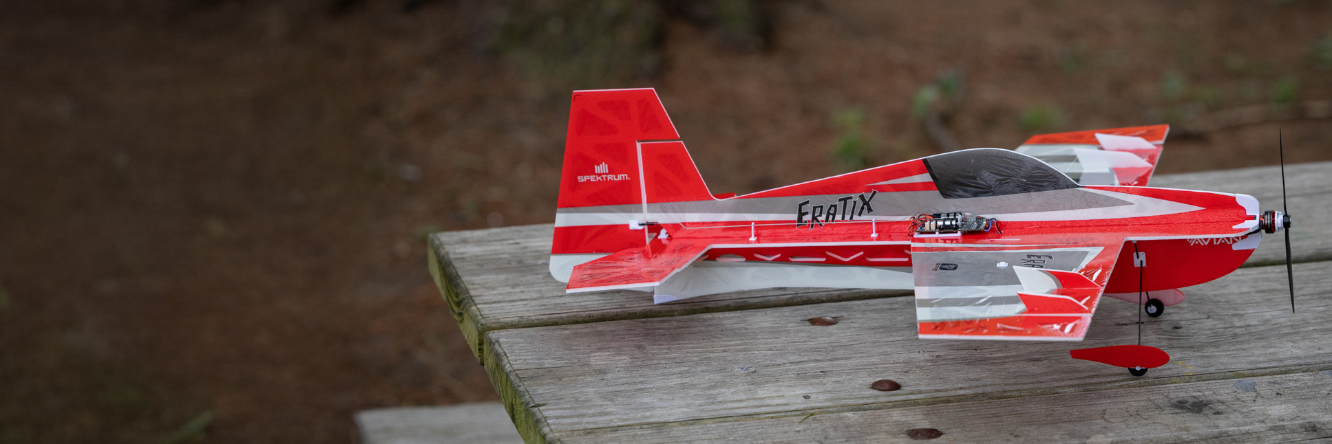 Glamour shot of the E-flite UMX Eratix 3D FF (Flat Foamy) 450mm Bind-N-Fly Basic RC Airplane with AS3X and SAFE Select Glamour shot of the E-flite UMX Eratix 3D FF (Flat Foamy) 450mm Bind-N-Fly Basic RC Airplane with AS3X and SAFE Select