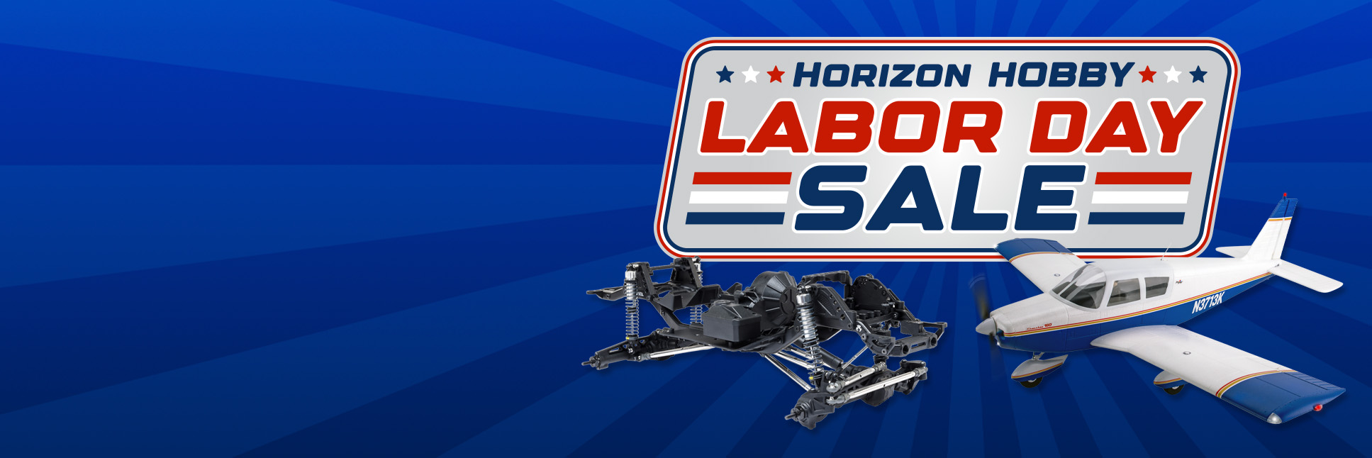 Horizon Hobby Labor Day Sale Graphic with Logo