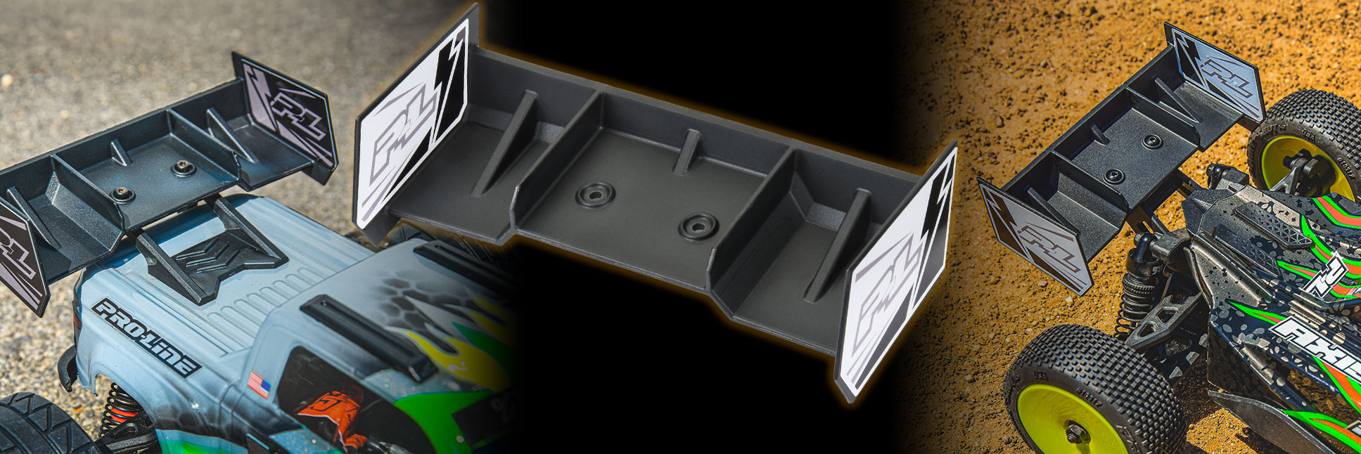Pro-Line Sector Black Wing and Wing Set for ARRMA® Typhon™ GROM & Granite™ GROM