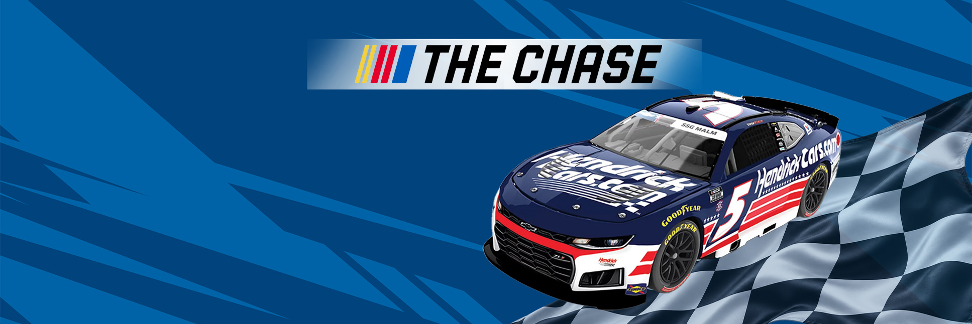 Pro-Line Graphic for The Chase NASCAR Livery Wrap: Kyle Larson No. 5 HendrickCars.com San Diego with checkered flag
