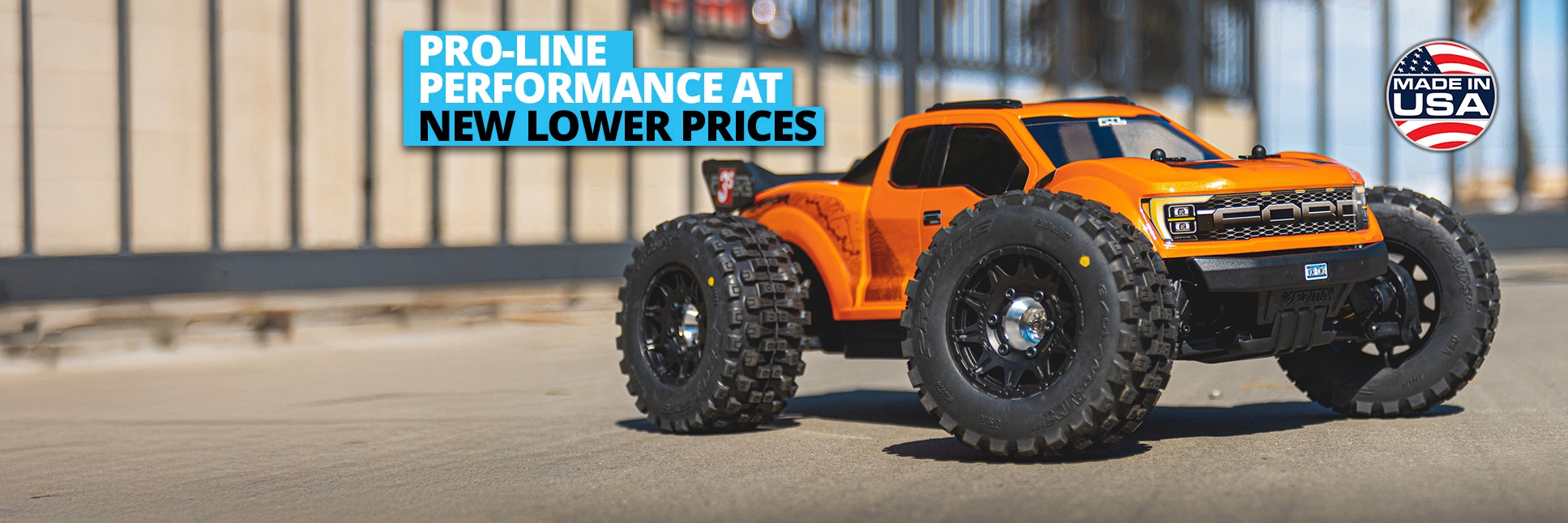 Pro-Line New Lower Pricing Graphic with Made in the U.S.A. Logo