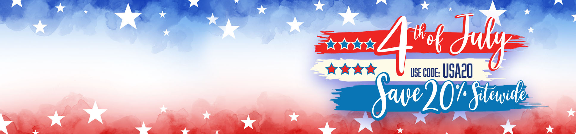July 4th Save 20% Site Wide