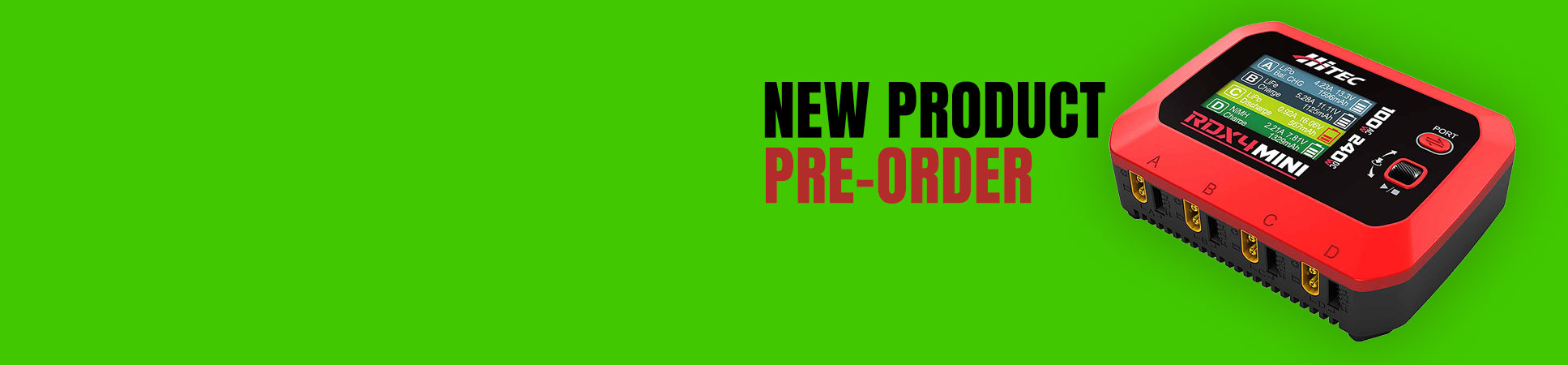 Pre-Order - Hitec RDX4 Mini 240W DC 100W AC Battery Charger