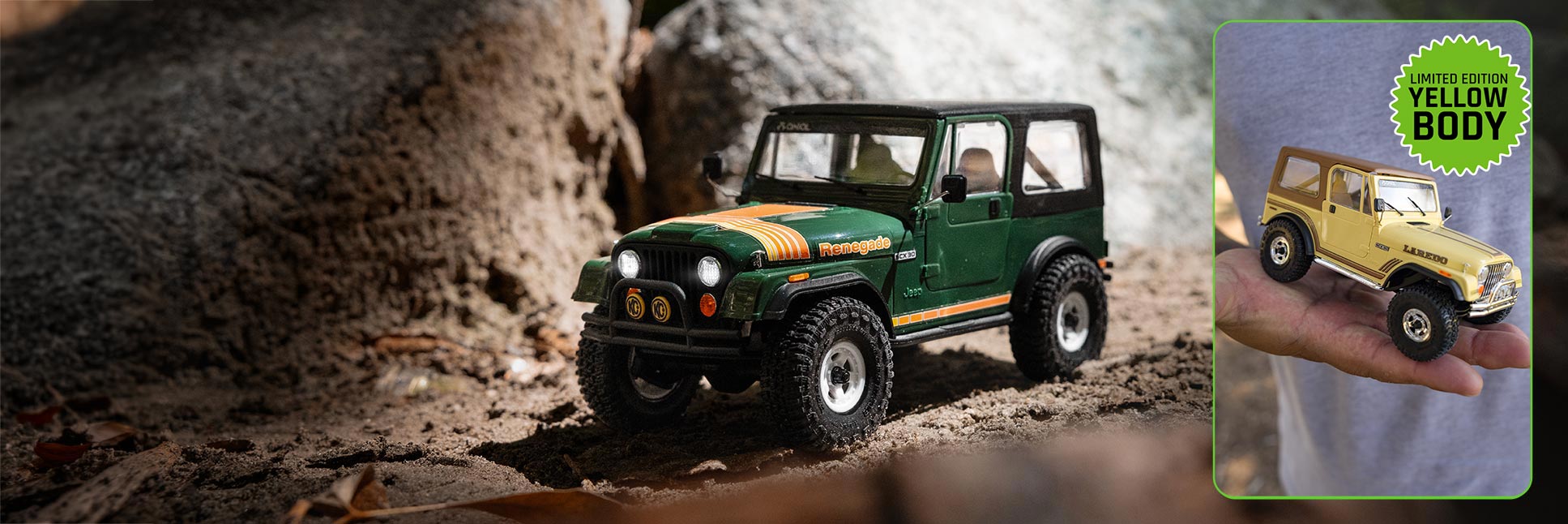Axial 1/30 SCX30 Jeep CJ-7 Renegade Rock Crawler Group Shot