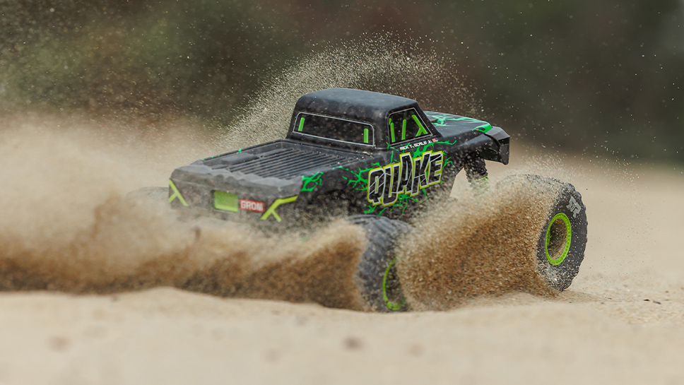 ARRMA 1/16 QUAKE GROM 4X4 Ready-to-Run Brushed RC Monster Truck Battery and Charger Included
