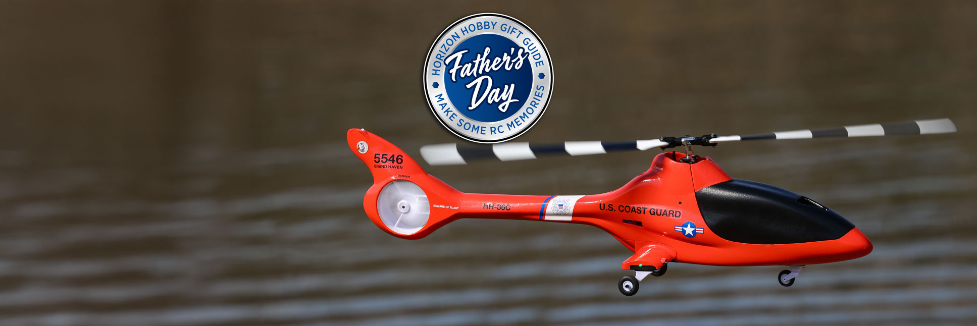 Blade Eclipse 360 Coast Guard Bind-N-Fly Basic AS3X and SAFE RC Helicopter with Horizon Hobby Father's Day Logo Blade Eclipse 360 Coast Guard Bind-N-Fly Basic AS3X and SAFE RC Helicopter with Horizon Hobby Father's Day Logo