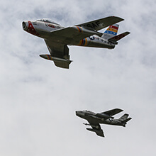 RC Jet Airplane flying through the sky