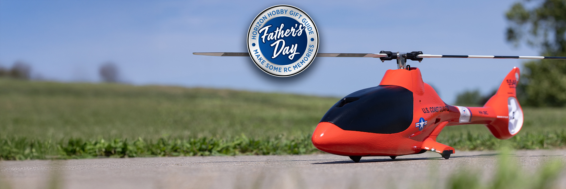 Blade Eclipse 360 Coast Guard Bind-N-Fly Basic AS3X and SAFE RC Helicopter with Horizon Hobby Father's Day Logo Blade Eclipse 360 Coast Guard Bind-N-Fly Basic AS3X and SAFE RC Helicopter with Horizon Hobby Father's Day Logo