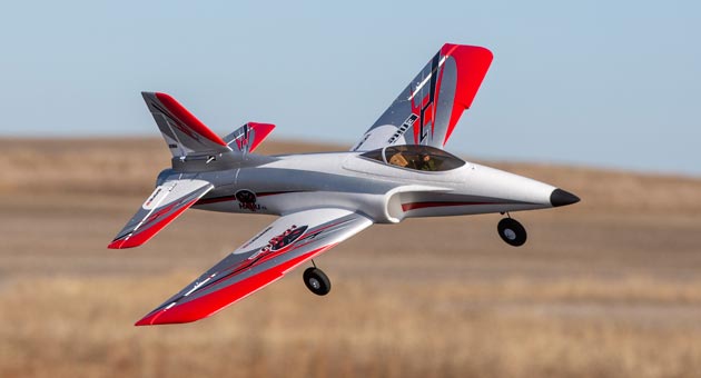 Habu RC jet in flight