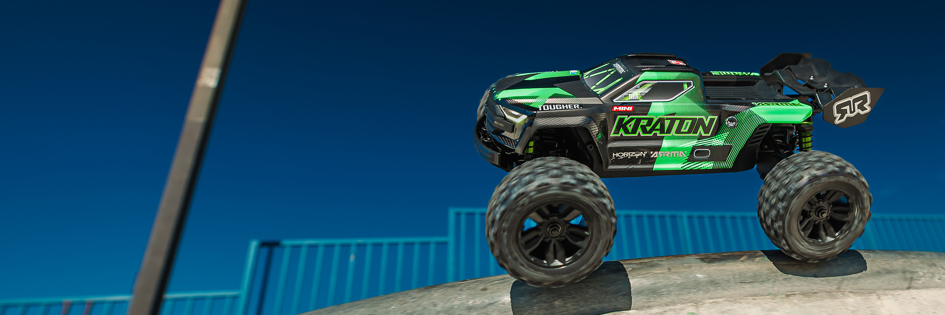 ARRMA Limited Edition 1/16 MINI KRATON 3S DSC 4X4 Ready-to-Run Brushless RC Speed Monster Truck (2 Batteries & Charger Included), Black/Green